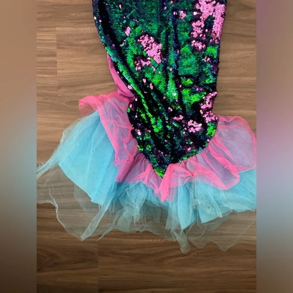 Mermaid Sequin Kids Costume - Pink, Green, and Blue with sequins size 7/8 Girls